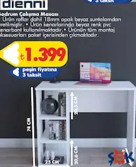 DİENNİ BODRUM ÇALIŞMA MASASI